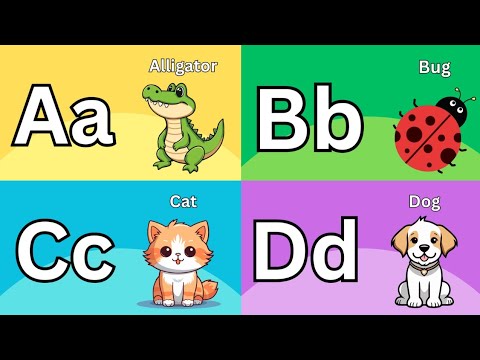 Abc with two Words | A For Apple | Learn Alphabet A to Z | ABC Alphabet Song with Sounds for kids