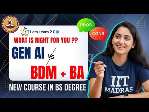 Generative Ai Deep Learning Couse or BDM Couse in IITM BS Degree | Gen AI  course in IITM BS