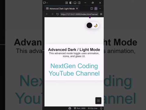 Create Advanced Dark/Light Mode Switch Using HTML CSS JavaScript | Modern Theme Toggle UI 2025