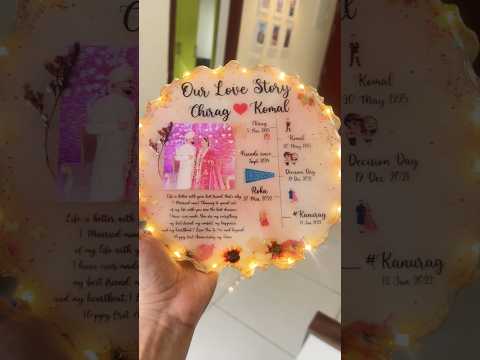 Resin love story frames #resintutorials #resingifts #couplegift