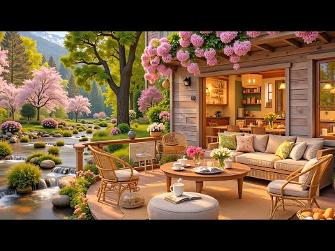 Peaceful Spring Jazz Coffee Shop 🎶 Smooth Jazz Music & Soft Light Rhythms for a Relaxing Mind