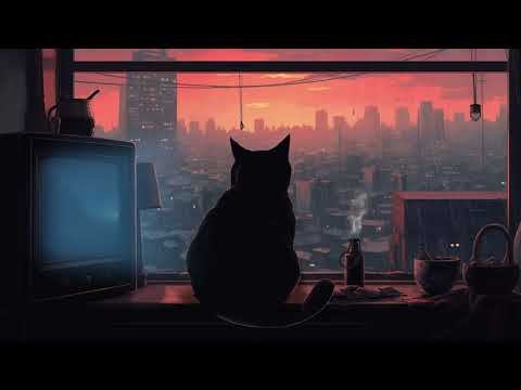 Peaceful Rainy Afternoon 🌨  | Lofi Cat Mix - Sleep, Relax, Study, Chill ~