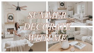 SUMMER DECORATE WITH ME 2021 | NEUTRAL FARMHOUSE HOME DECOR | DECORATING ON A BUDGET | HOUSE + HOLM