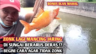 HOW TO FISH WITH A NET IN A RIDING RIVER || EASY TECHNIQUE TO CATCH LOTS OF FISH
