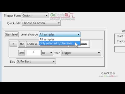 Logic Analyzer GoLogicXL: Selective storage (triggers #07)