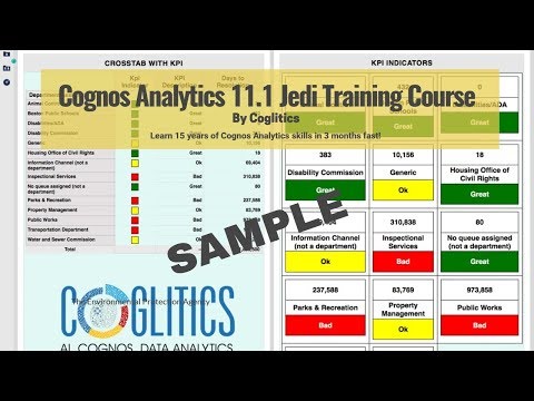 Cognos Analytics Online Training - Add KPI Indicators:Traffic Light To Dashboard
