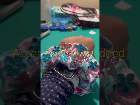 Just a fun way to add accent pieces to a scrunchie all of these are dollar tree items #dollartree