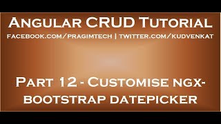 Customise ngx bootstrap datepicker