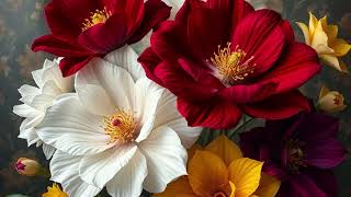 4K Vintage Art Collection | Timeless Fantasy Flowers from Dreamspace | Silent Background