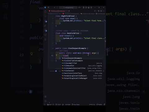 final Keyword in Java 🌙 — Java Shorts #023 #javalanguage #javaprogramming #javacoding