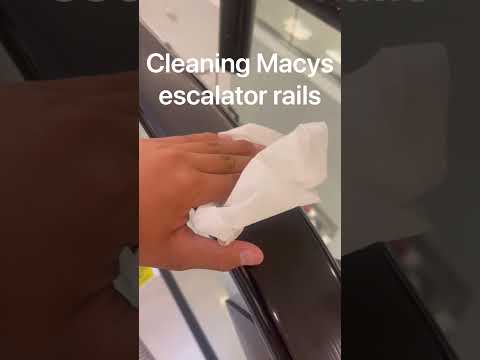 Testing How Dirty Macys Escalator Handrails are! 🧐🧐 #shorts
