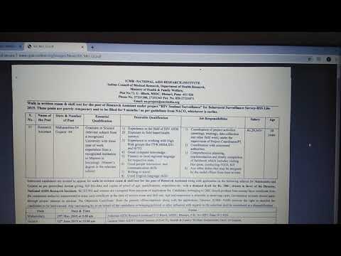 ICMR JOB NOTIFICATION IN INDIA