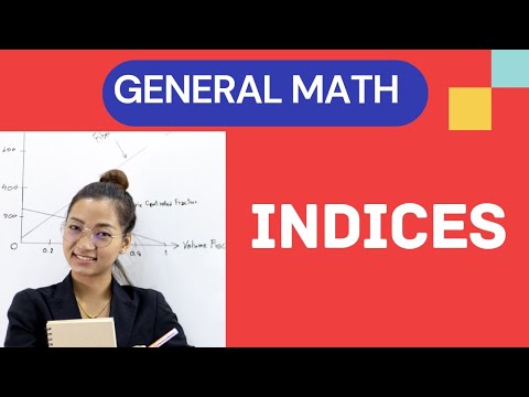 GENERAL MATH. Understanding the basic laws of INDICES and its applications.