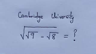 Cambridge University Entrance Exam | Can you solve ?