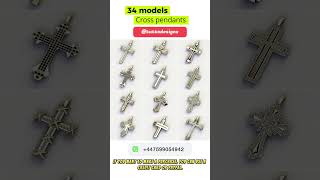 34 cross pendants #3dmodel You can visit our designer profile from the link in the description.