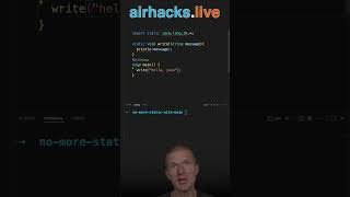 Instance void main() #java #shorts #coding #airhacks