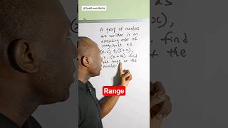 Finding the range of values. #range #statistics #algebra #STEM #gpadlearnmaths