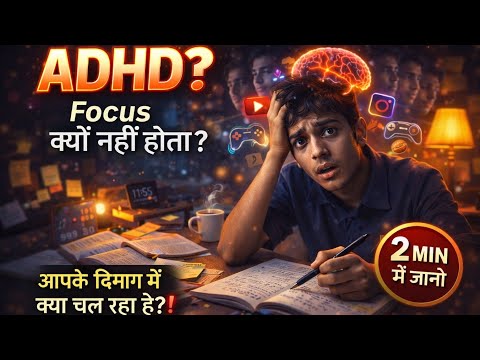 ADHD है, आपके focus न कर पाने का कारण || what is ADHD || HOW TO IMPROVE YOUR FOCUS