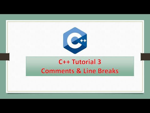 C++ Tutorial | comments and line breaks