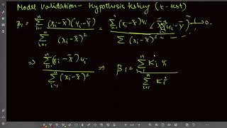 Model Validation - Hypothesis Testing