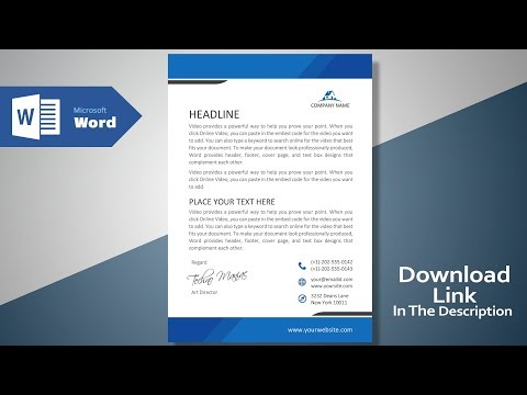 Create a Modern Professional Letterhead | Free Template | MS Word Letterhead Tutorial Version 2.0