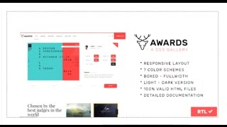 Awards | CSS Gallery Nominees Website Showcase Responsive  | Themeforest Download