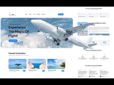 🌍✈️ Responsive Travel Website Design | Skywings - Full HTML/CSS Template 🚀