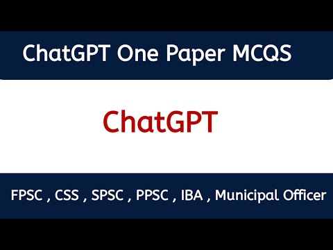 ChatGPT One Paper MCQS #naeemullahmahar #studyiqias