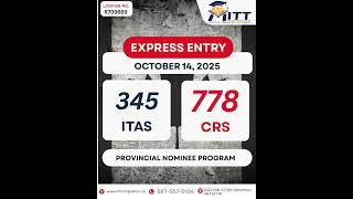October 14, 2025, IRCC issued 345 invitations through the Provincial Nominee Program! 🎉