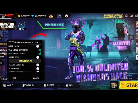FREE FIRE NEW MOD MENU OB50 || UNLIMITED DIAMOND HACK || FF MOD MENU APK 2025