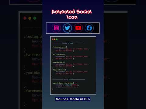ANIMATED SOCIAL ICON USING HTML & CSS | #shorts #webdevelopment