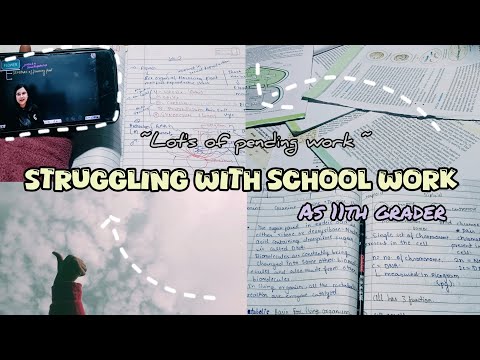 Struggling with school work 💀|| As cbse 11th edition*PCB🌻👽|| ft•pending work, study, lec,#studyvlog