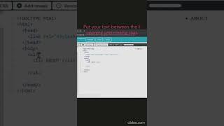 How to create Lists in HTML #htmltutorial #shorts