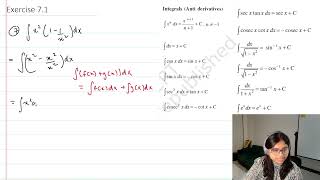 Integration CBSE MATH CLASS 12 Exercise 7.1 7