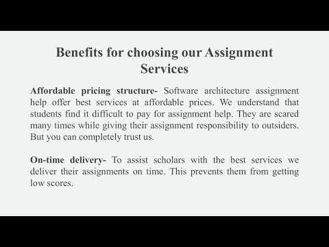 Software Architecture Assignment Help assignmentscholar