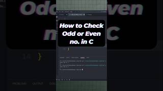 How to Check Odd or Even Number in C programming. #programming #cprogramming #cprogrammingvideo