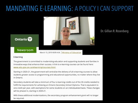 Mandating e-Learning: A Policy I Can Support