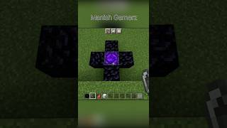 #minecraft 1×1 portal activater in Minecraft #portalactivator #trickandtips #64blocks
