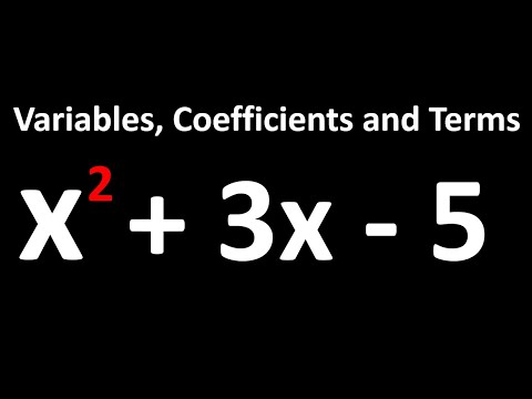Variables, Coefficients and Terms