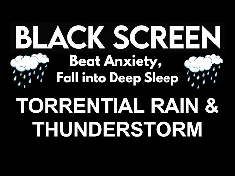 RAIN Sounds for Sleeping BLACK SCREEN 🌧 Rain for Sleep 🌧 Relaxing Sound Without Thunder 🌧 24 Hours