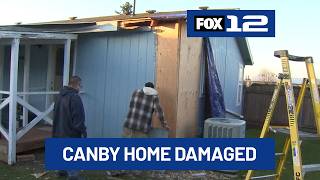 Canby family displaced after industrial explosion damages home