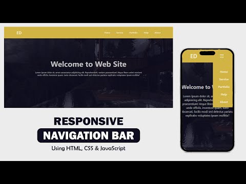 How to Create Responsive navbar using HTML CSS and JavaScript