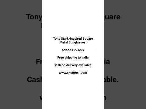 Tony Stark-Inspired Square Metal Sunglasses. only for 499/- #tonystark #sunglasses #shortvideo