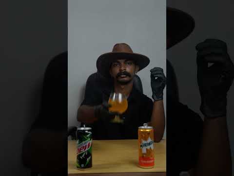 IF ANYWONE TRY THIS MIXE OF. (MIRINDA AND MOUNTAIN DEW)#asmr #merinda #mountaindew