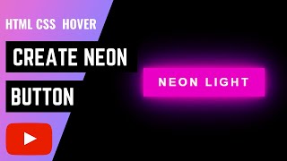 How to create a NEON hover effect on a button of webpage