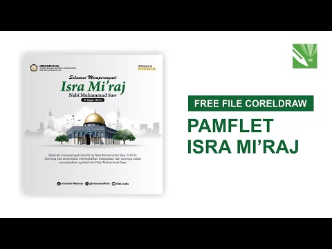 DESAIN PAMFLET ISRA MI'RAJ - CORELDRAW
