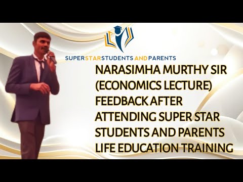 Great words were expressed by Lecturer NARASIMHA MURTHY sir about sssp life education workshop.