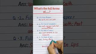 Full forms of important words 🧑‍🏫📚📝 #english #quicklearn  #englishlanguage