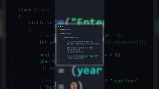Is Your Year a Leap Year? 🌟 Easy C# Check in Seconds! #shorts  #coding #codingshorts