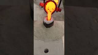 Melting Copper into Mask - Sand Casting